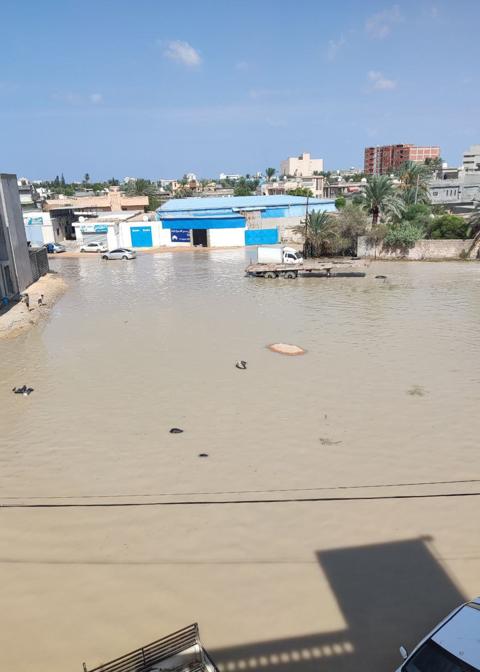 فيضانات عارمة بسبب إعصار دانيال في ليبيا